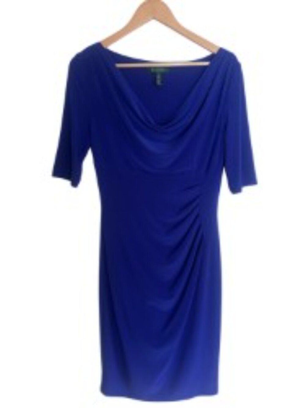 Ralph Lauren Carlton Jersey Draped Cowl Neck Dress 10